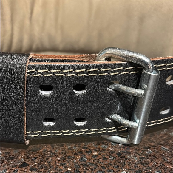 Harbinger Black Leather 6" Padded Weightlifting Belt with Suede Lining XL - 49” - Picture 5 of 5